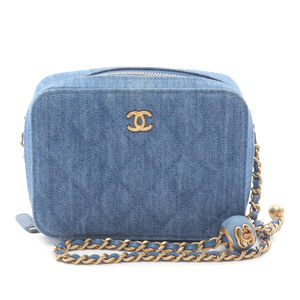 Pre-Loved Chanel Quilted Denim Pearl Crush Camera Bag